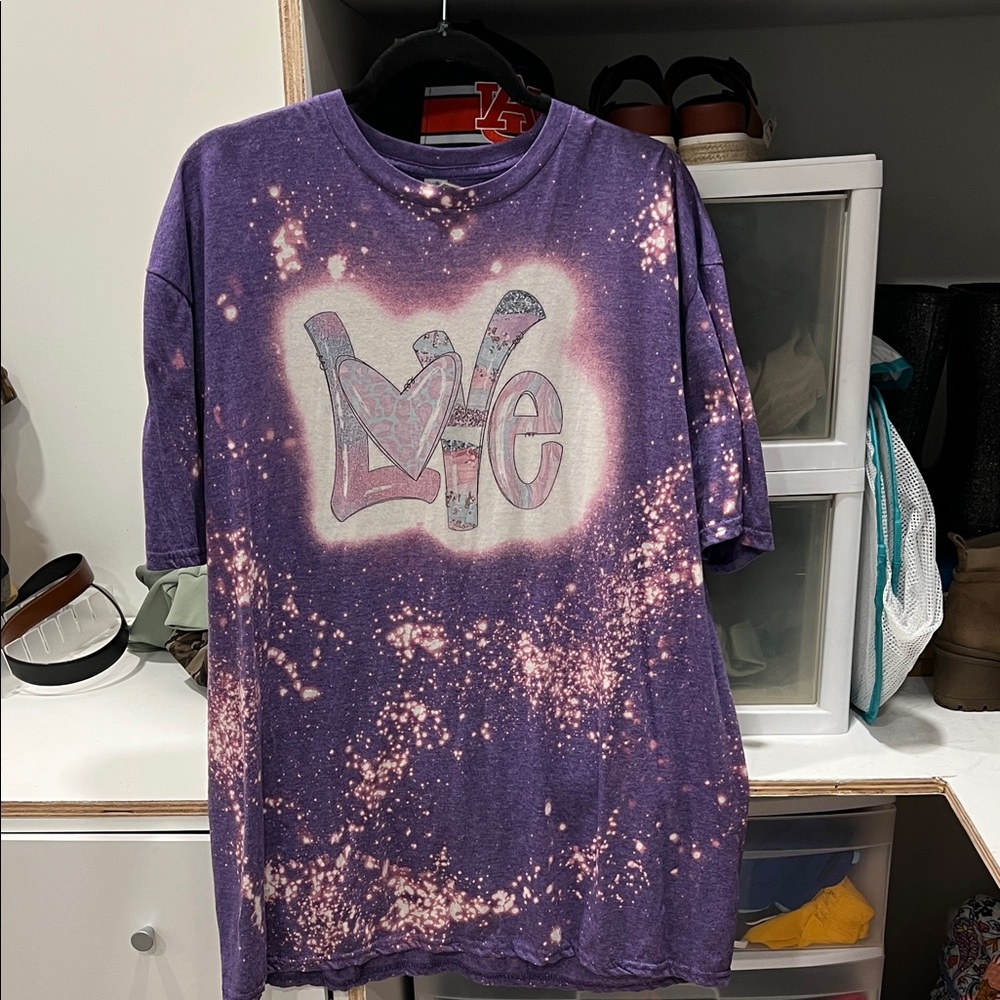 Gildan Softstyle Purple Valentines T-Shirt 2XL